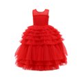 thumbnail image 1 of HAWEE Flower Girl Wedding Princess Communion Long Dress Pageant Formal Evening Dance Maxi Floor Length Puffy Gown, 1 of 7