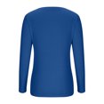 thumbnail image 4 of FAIWAD Womens V Neck Ribbed Knit Tops Long Sleeve Basic Slim Knit Top Stretch Casual Crop Tops, 4 of 5