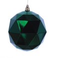 thumbnail image 1 of Vickerman M177524DS 8 in. Emerald Shiny Geometric Christmas Ornament Ball, 1 of 2