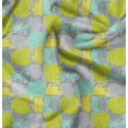 thumbnail image 1 of Soimoi Green Poly Georgette Fabric Abstracts Abstract Fabric Prints By Yard 52 Inch Wide, 1 of 6