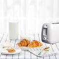 thumbnail image 3 of Elegant Stainless Steel 2-Slice Toaster, Cool Touch Non-Slip Feet & Adjustable Browning Control, Portable & Compact Design for Quick Toasting of Bread Bagels Waffles, White, 3 of 5