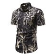 thumbnail image 3 of CEHVOM Chemise Hawaïenne à Manches Courtes pour Hommes, Imprimée, Décontractée, Boutonnée, en Solde, 3 of 6