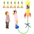 thumbnail image 2 of PENGXIANG Kid Air Rocket Launcher Toy Gift + 6 Foam Rockets for Boy Girl Age 3+, 2 of 8