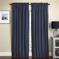 thumbnail image 1 of Blazing Needles Twill Drapery Panel Set with 3" Rod Pockets and Tiebacks (Set of 2), 84" by 52", Navy, 1 of 2