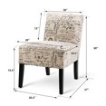 thumbnail image 2 of Topbuy Chaise d'Appoint Sans Bras Chaise de Loisirs Rembourrée à Motif Canapé Simple, 2 of 5