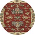 thumbnail image 1 of Ahgly Company Indoor Round Abstract Copper Green Abstract Area Rugs, 6' Round, 1 of 6