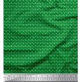 thumbnail image 1 of Soimoi Green Cotton Voile Fabric Triangle Geometric Print Sewing Fabric Yard 42 Inch Wide, 1 of 3