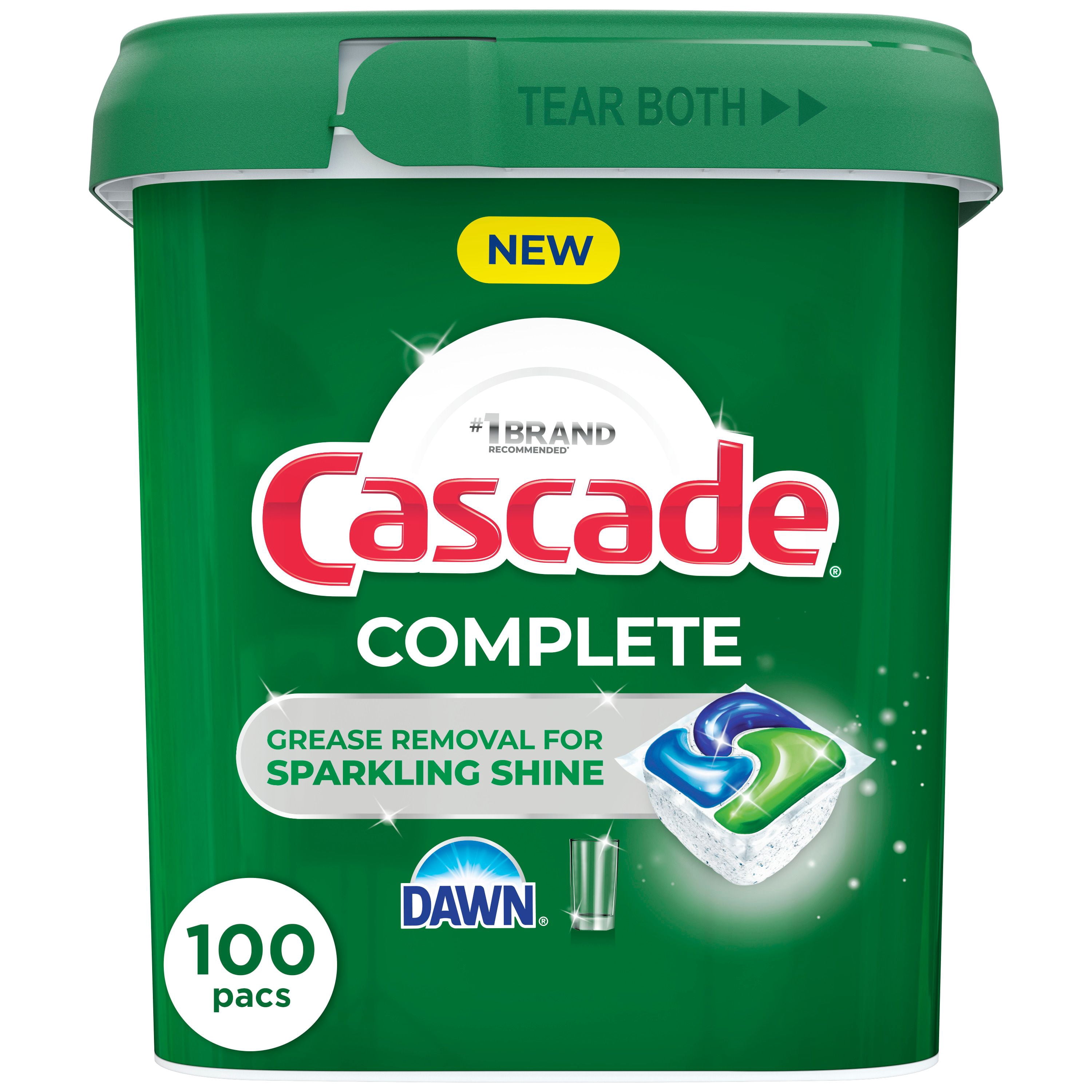 Cascade Complete Action Pacs, Dishwasher Detergent, Fresh, 100ct