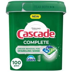 Cascade Complete Action Pacs, Dishwasher Detergent, Fresh, 100ct