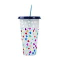 thumbnail image 2 of Oleegame 1PC Glass Bottle Creative Water Cup Heart Shape Cup PP Plastic Straw Cup Heart Shape Plastic Transparent Straw Cup 710ml Cold Change Temperature Sensitive Plastic Cup, 2 of 5