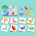 thumbnail image 2 of Dinosaur Learning Card Game Creative Animal Matching Card Matching Shape Puzzle, 2 of 10