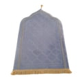 thumbnail image 2 of veasfak Islamic Prayer Rug Home Embossing Soft Worship Kneel Thick Prayer Carpet Mat light gray, 2 of 9