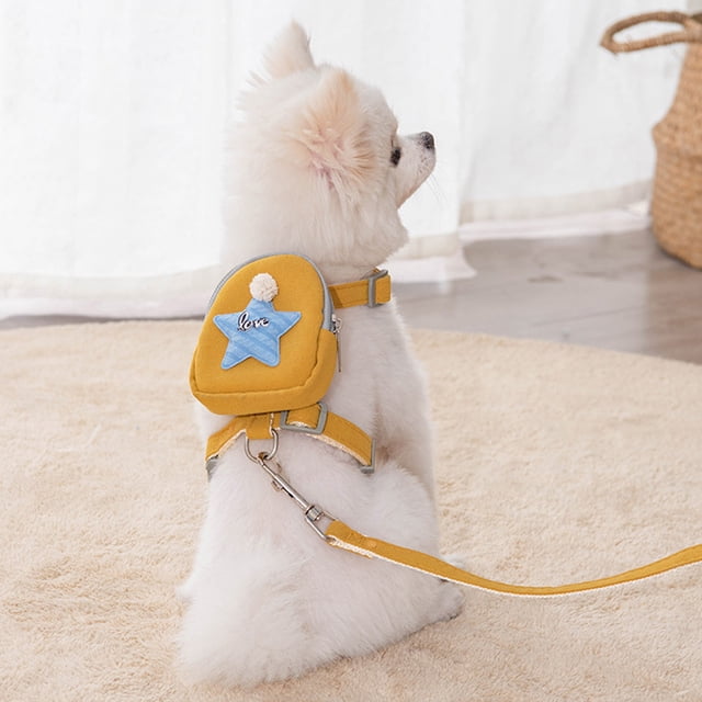 LSLJS Dog Harness for Small Dogs, Adjustable No Pull Harness for Small Dogs Comfort Reflective Small Dog Harness and Leash Set, Puppy Dog Vest Harness for Small Medium Dogs With Traction Rope