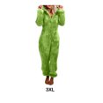 thumbnail image 1 of mmirethe Warm Solid Color Jumpsuit Cute And Machine Washable Breathable Polyester Soft Cozy Versatile Comfort green 3XL, 1 of 6