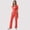 Orange, variant on Amzcrzy Scrubs for Women Set V Neck Short Sleeve Scrubs Tops for Women and Elastic Waist Drawstring Scrub Pants for Women Casual Comfy Solid Color Workwear with Pockets M