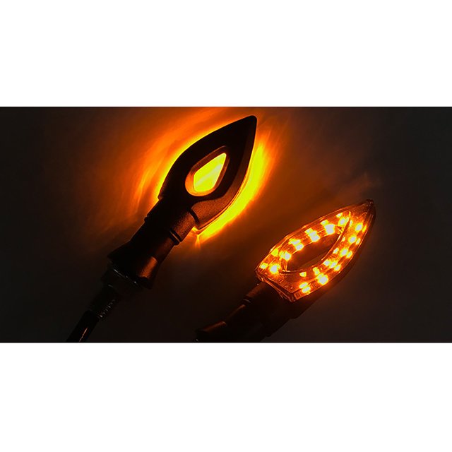 EGNMCR 4 Pcs Clignotant de Moto à DEL Rétro Clignotant Flèche-Lumière 12V Clignotant Universel