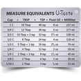 thumbnail image 1 of U-Taste Professional Measurement Conversion Chart Refrigerator Magnet in 18/8 Stainless Steel, Conversions for Cups, Tablespoons, Teaspoons, Fluid Oz and Milliliters, 1 of 6