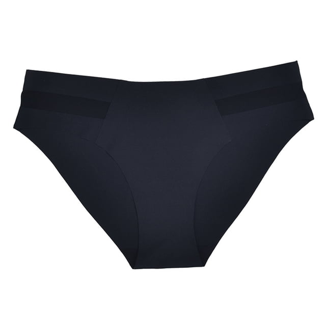 Penkiiy String pour Femme Mode Aguichant Sans Traces Transparent Taille Basse Culotte String m Noir