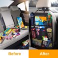 thumbnail image 5 of Car Seat Organiser - Kids Back Seat Organiser, Storage Pockets, Screen Holder, Black, 2 Pack, 5 of 5