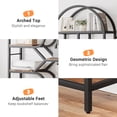 thumbnail image 4 of TROPOW Bookshelf 6 Tier Arched Bookcase 81.7in Tall Display Racks Geometric Open Storage Shelf Unique Book Rack Metal Frame Large Modern Book Shelf for Bedroom, Living Room, Home Office,Black, 4 of 5