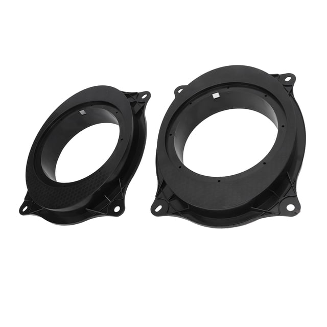 Door Speaker Adapter Bracket Rings, 2Pcs 6.5inch Black Door Speaker Adapter Spacer Rings with 2 Wire Harness Replacement for Levin