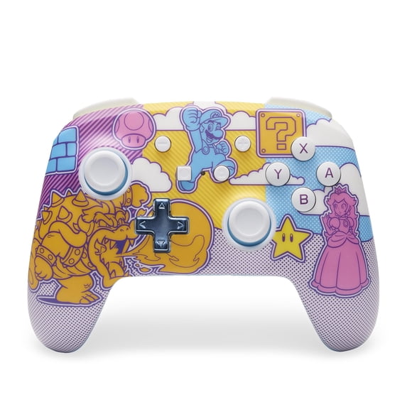 PowerA Enhanced Wireless Controller for Nintendo Switch- Mushroom Kingdom Pop Art, Switch Lite/Switch-OLED Model, Nintendo Switch 2, Gamepad, game co