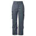 thumbnail image 1 of LUOGENLI Pantalon Décontracté pour Femme Pantalon Rétro Français à Jambe Grand pour Femme Poche Décontractée Ample à Jambe Droite Pantalon de Travail pour Femme Pantalon Décontracté pour Femme Taille Extensible Pantalon Décontracté pour Femme 36X28 Gris m, 1 of 4