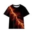 thumbnail image 1 of PMVFHDE T-Shirt Camouflage à Manches Courtes pour Garçons et Filles avec Imprimé Graphique, Col Rond, Haut Décontracté pour Enfants Design Unisexe Séchage Rapide Orange, 4-5 Ans, 1 of 3