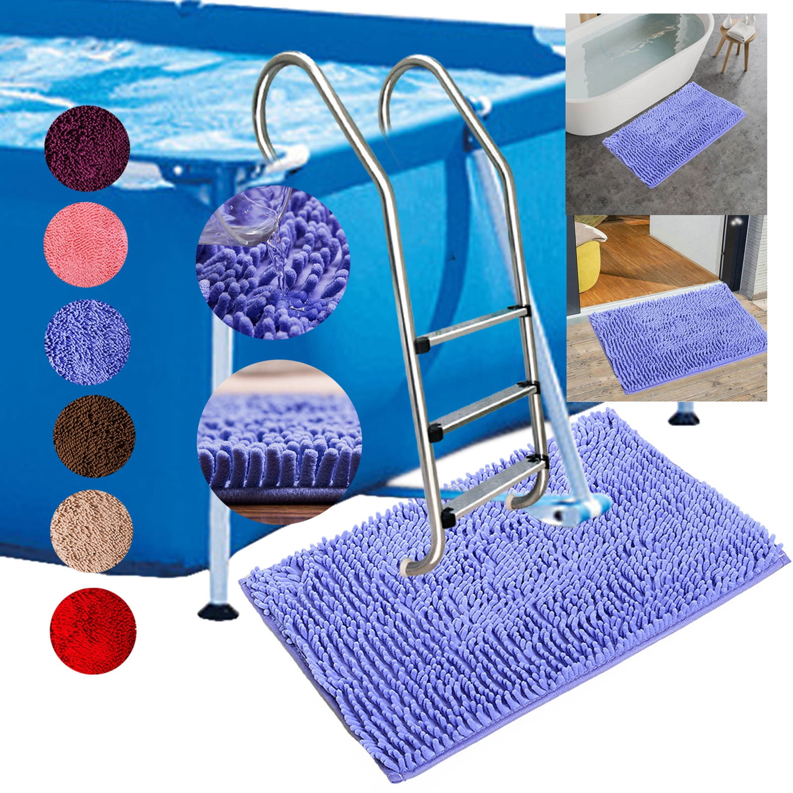 Sentmoon Bathroom Rugs, Soft And Absorbent Microfiber Bath Rugs, Non-Slip Shower Carpet, Machine Wash Dry, Bath Mats For Bathroom Floor, Tub And Shower Deals of the Day Clearance Prime