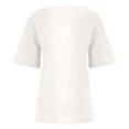 thumbnail image 5 of Birdeem Womens Summer Casual Solid Color Round Neck Short Sleeve Tops Buttons Blouses, 5 of 5