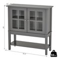 thumbnail image 3 of HOMCOM Modern Sideboard Buffet Cabinet Wood Console Table with Glass Doors, 3 of 10
