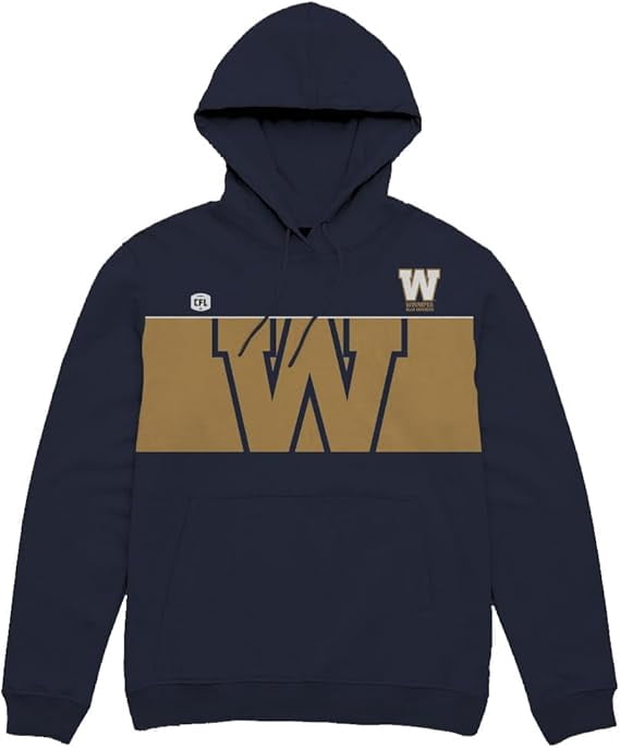 CFL Winnipeg Blue Bombers Logo Strip Navy X-Large Hoodie