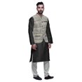 thumbnail image 2 of Atasi Ensemble de Pyjama Kurta Churidar Ethnique avec Veste Nehru Imprimée pour Hommes, 2 of 3