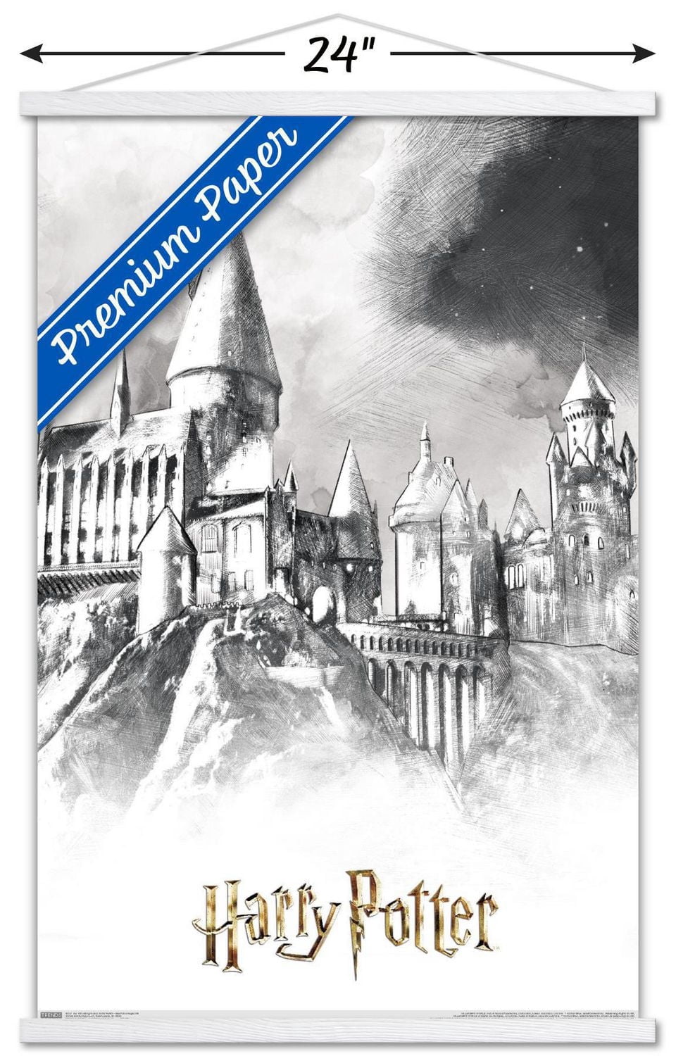 The Wizarding World: Harry Potter - Illustrated Hogwarts Wall Poster