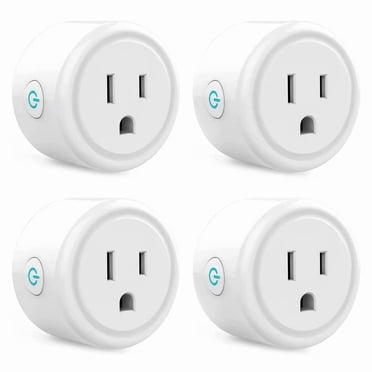 Mini Prise Intelligente Wi-Fi Prise Mini Compatible Wi-Fi Prise de Courant Application Télécommande Sans Fil Portable Minuterie Automatique Prises avec Interrupteur Marche/arrêt pour Lumière Appareil Électrique Compatible avec la Maison