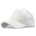 thumbnail image 1 of Ponytail Messy Buns Trucker Plain Baseball Visor Cap Unisex Glitter Hat, 1 of 4