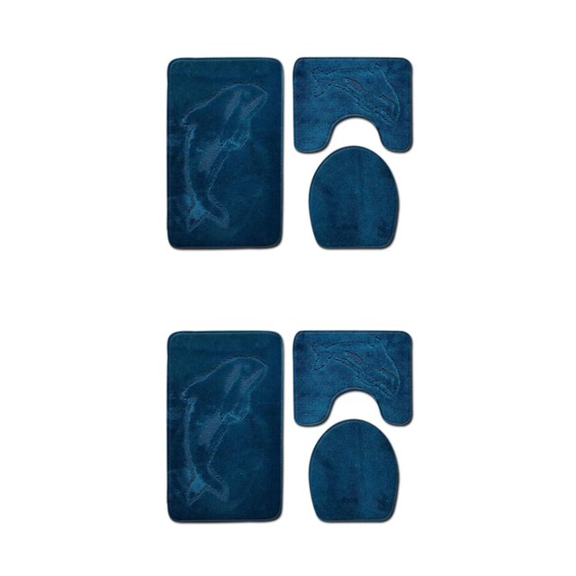 Transemion 3pcs/set Absorbent Bath Mat For Bathtub And Shower Easy To Clean Durable Comfortable Eco-friendly PJ210611-B008 2Set