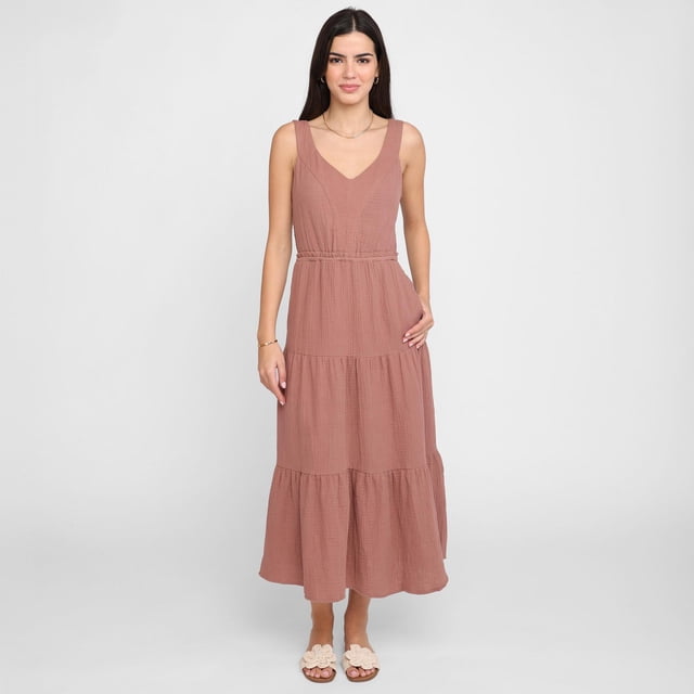 Devoted, Tiered Midi Dress, Sizes XS-XL
