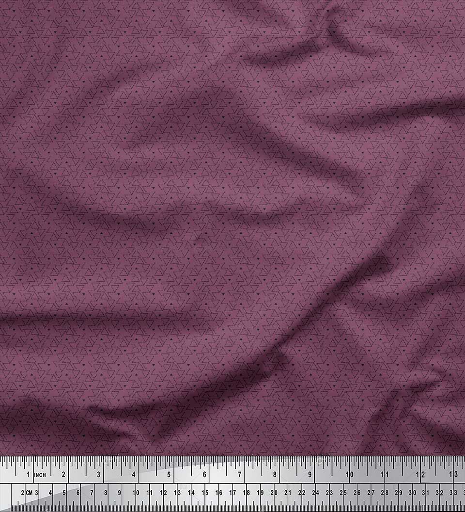 Soimoi Cotton Jersey Fabric Triangle Shirting Print Fabric by Yard 58 Inch Wide
