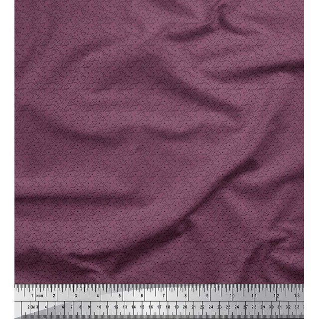Soimoi Cotton Poplin Fabric Triangle Shirting Print Fabric by Yard 56 Inch Wide