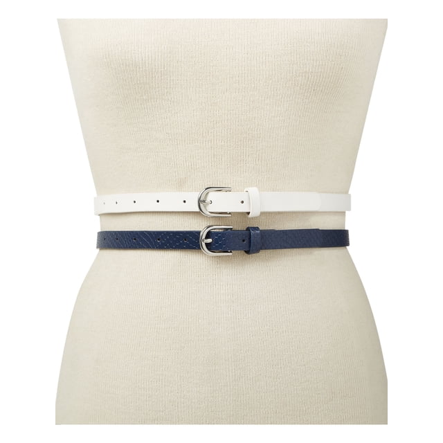 INC Ceinture Décontractée Ajustable en Relief Serpent Marine pour Femmes TG