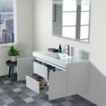 thumbnail image 4 of Vanity Art 48 Inches LED Single Sink Wall Mounted Bathroom Vanity Set 2 Drawers 4 Shelves Storage Cabinet White Engineered Top Undermount Rectangle Sink, 4 of 7