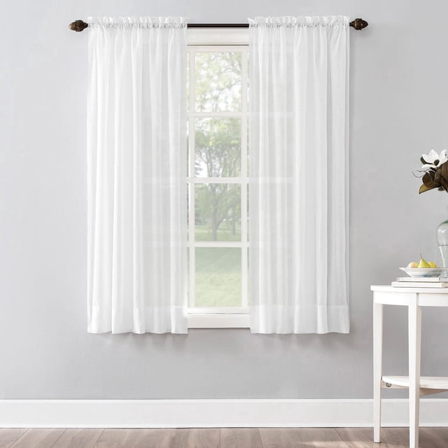 Mainstays Crushed Voile Window Curtains Panel Pair