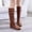 Brown, variant on Amzcrzy Knee High Boots Women Women's Winter Solid Color Long Boots Flat Heels Round-Toe Knee High Boot Thigh High Boots Women's Boots Boots for Women Womens Winter Boots Womens Boots Womens Fashion