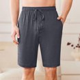 thumbnail image 4 of yoeyez Mens Athletic Shorts 7 Inch Inseam,Men's Solid Color Elastic Waist Button Shorts Casual Beach Shorts Summer Shorts Breathable Daily Basic Pants With Pockets Dark Gray,XL, 4 of 6