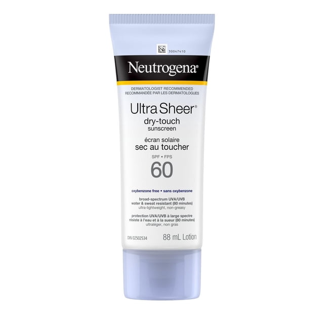 Neutrogena Ultra Sheer Écran solaire Sec au toucher, FPS 60, 88 ml