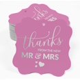 thumbnail image 2 of Inkdotpot Pack Of 50 Thanks From The New Wedding Paper Tags DIY Craft Bracket Shape Real Silver Foil Hang Tags, 2 of 7