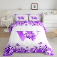 thumbnail image 2 of Erosebridal Monogrammed Bedding Twin Comforter Set,Personalized Initial Down Comforter,Letter Decoration,Reversible,Lightweight,2-Piece, 2 of 8
