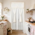 thumbnail image 1 of Vacemry Rideau de Porte en Dentelle Séparateur de Pièce, Installation Sans Perçage Panneau en Polyester Transparent à Double Couche, Écran d'Intimité pour Chambre Cuisine Salon Fenêtre Entrée, Cloison de Déco Maison, 1 of 6