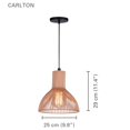 thumbnail image 2 of Xtricity - Suspension, Largeur 9,8 '', de la Collection Carlton, Or, 2 of 3